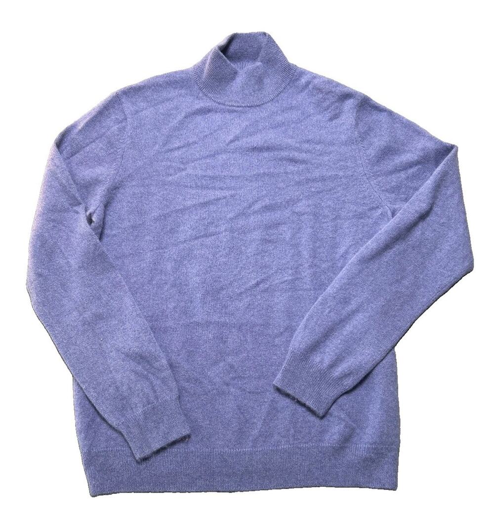 Charter Club 100% Cashmere Turtleneck Sweater Women's M Purple 2 Ply Soft